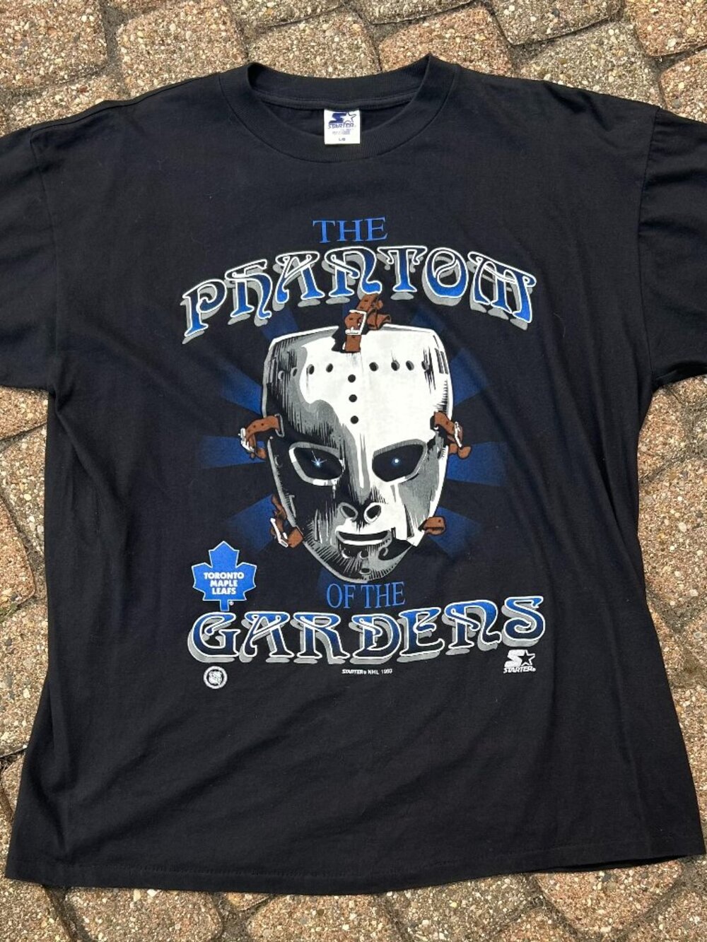 Vintage 90s Felix Potvin Toronto Maple Leaf Starter Shirt L Phantom of the Garde